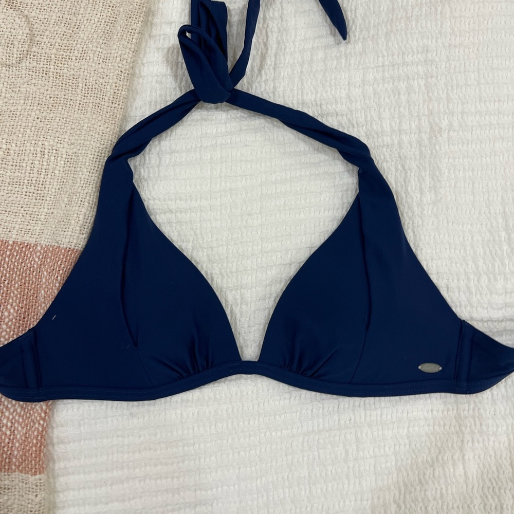 Blue padded bikini top